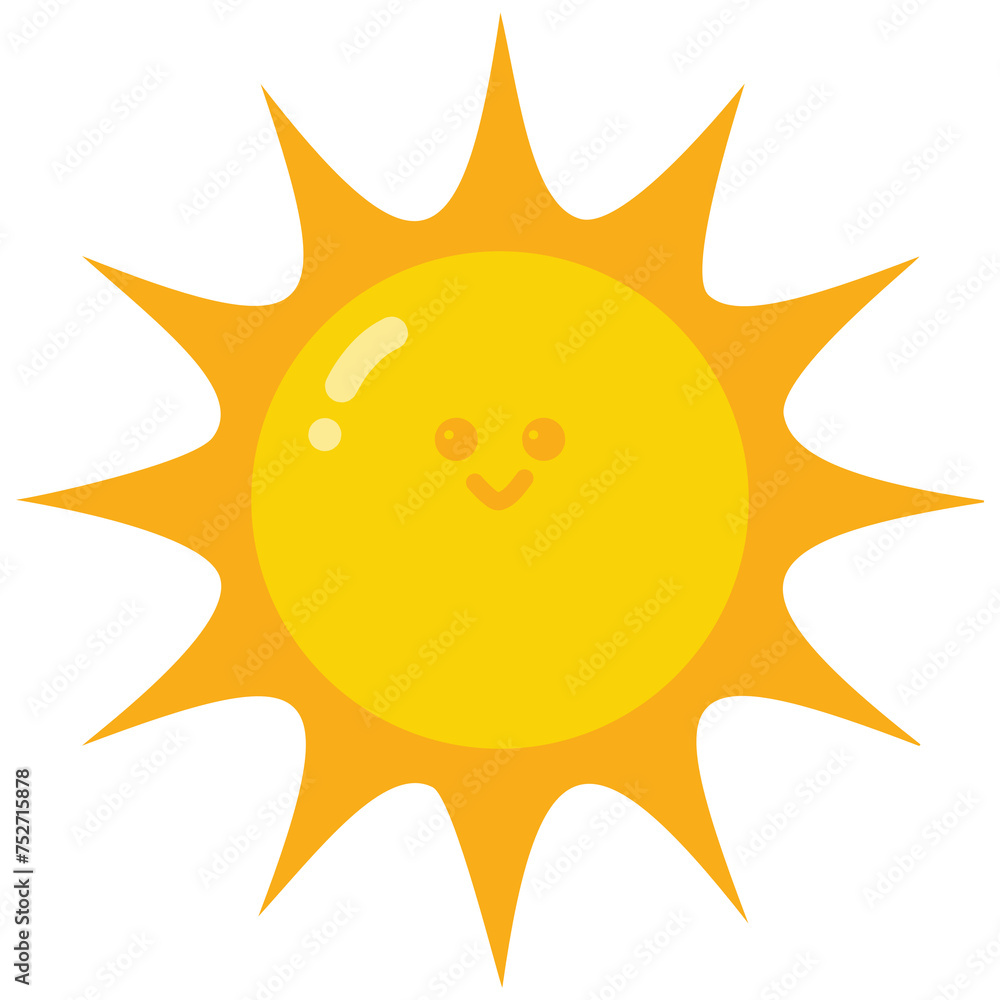 Cute Sun Cartoon Illustration Cute Sun Cartoon Illustration