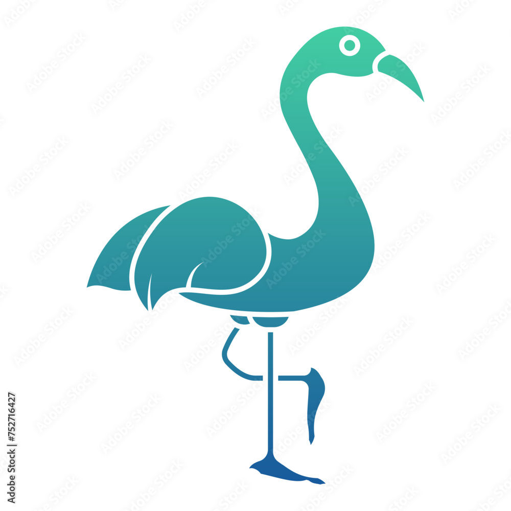 Flamingo Flat Gradient Style Flamingo Flat Gradient Style