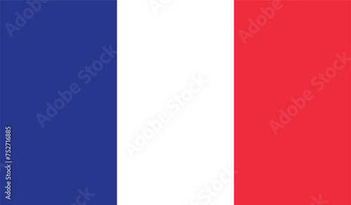 Flat Illustration of France flag. France national flag design. 