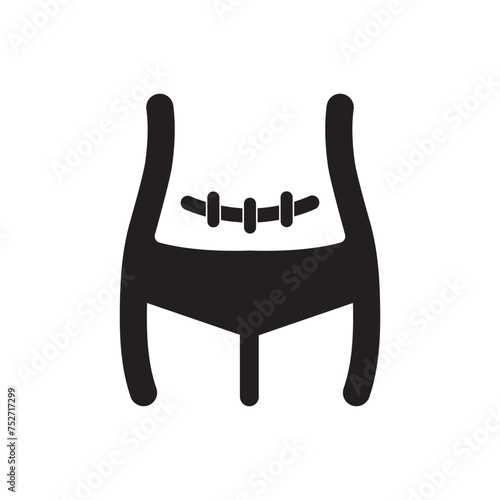 Caesarian operation icon.
