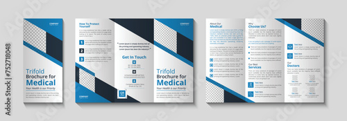 Medical trifold brochure template design
