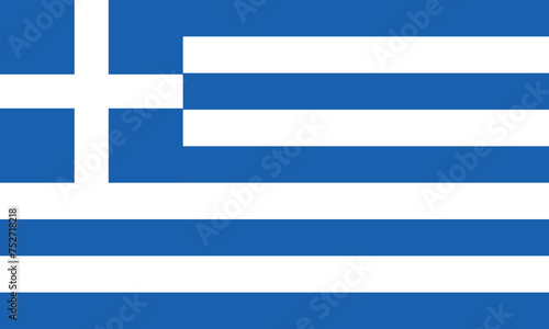 Flat Illustration of Greece flag. Greece national flag design. 