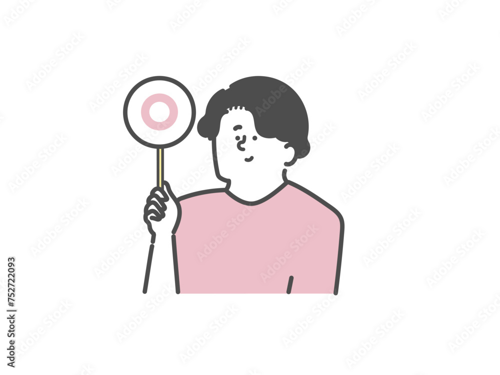 女性看護師のマルイラスト(⚪︎) 女性看護師のマルイラスト(⚪︎)