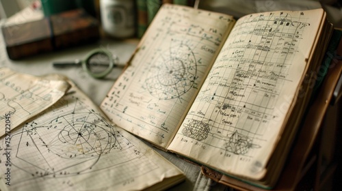 A closeup of a students notebook filled with detailed plans calculations and sketches a testament to the critical thinking and problemsolving skills gained through education.