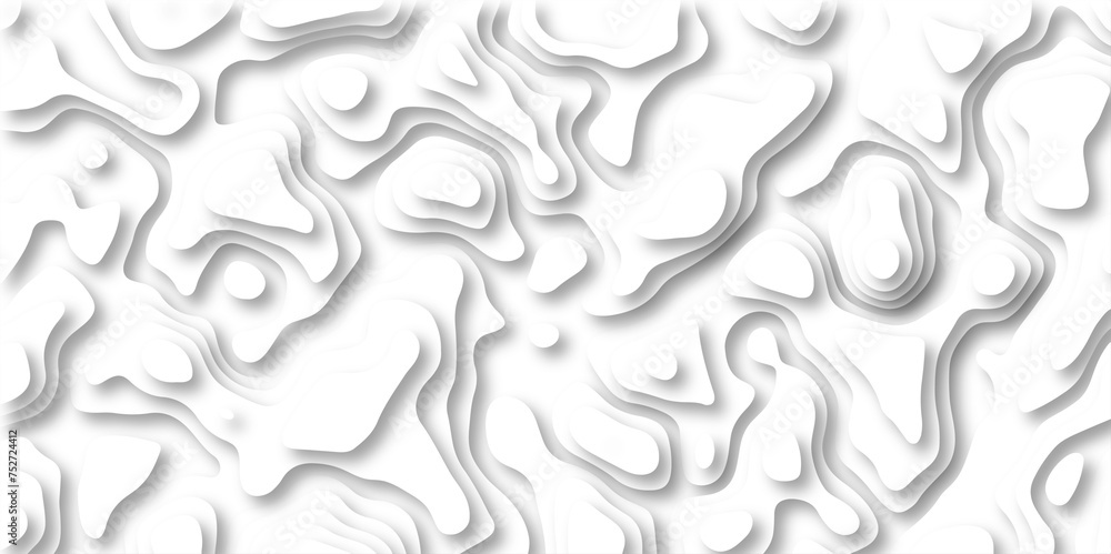 3D Papercut Stylized White topographic contour scheme and terrain. Topography grid map. Contour map background. Geographic line mountain relief. Abstract lines or wavy backdrop background. 3D Papercut Stylized White topographic contour scheme and terrain. Topography grid map. Contour map background. Geographic line mountain relief. Abstract lines or wavy backdrop background.