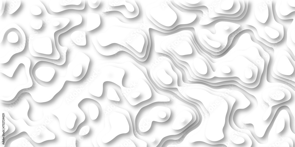 3D Papercut Stylized White topographic contour scheme and terrain. Topography grid map. Contour map background. Geographic line mountain relief. Abstract lines or wavy backdrop background. 3D Papercut Stylized White topographic contour scheme and terrain. Topography grid map. Contour map background. Geographic line mountain relief. Abstract lines or wavy backdrop background.