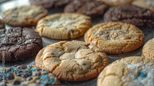 Delicious Cookie Assortment - Chocolate, oatmeal, and more on display