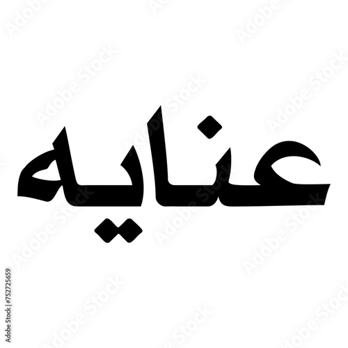 Inaaya Muslim Girls Name Naskh Font Arabic Calligraphy