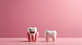 Default The tooth model is in front of a pink background Copy s 0. Genrative.ai 