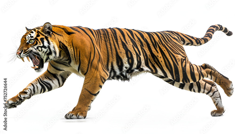 Fototapeta premium tiger isolated on white background