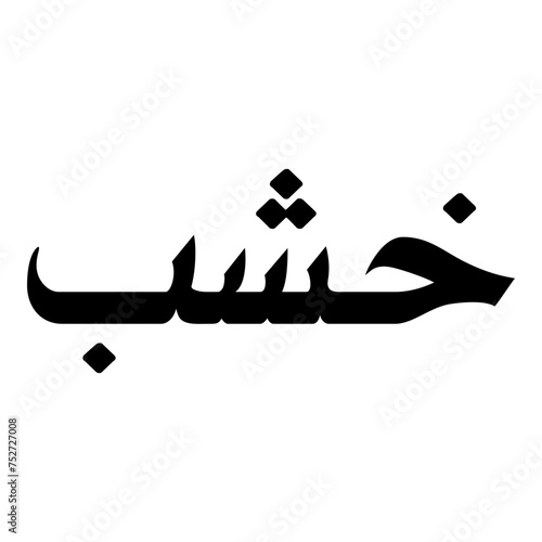 Khushbu Muslim Girls Name Naskh Font Arabic Calligraphy photo