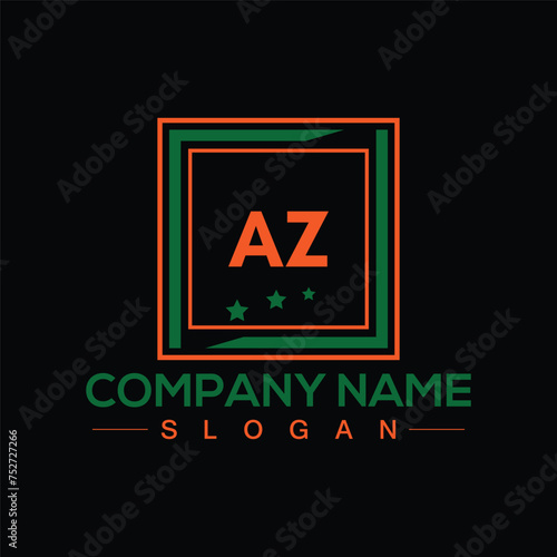 Letter AZ initial logo or monogram design