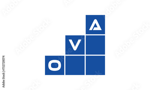 OVA initial letter financial logo design vector template. economics, growth, meter, range,  profit, loan, graph, finance, benefits, economic, increase, arrow up, grade, grew up, topper, company, scale