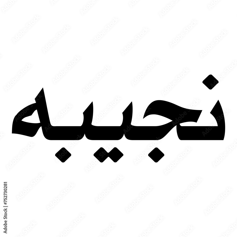 Najeeba Muslim Girls Name Naskh Font Arabic Calligraphy Najeeba Muslim Girls Name Naskh Font Arabic Calligraphy