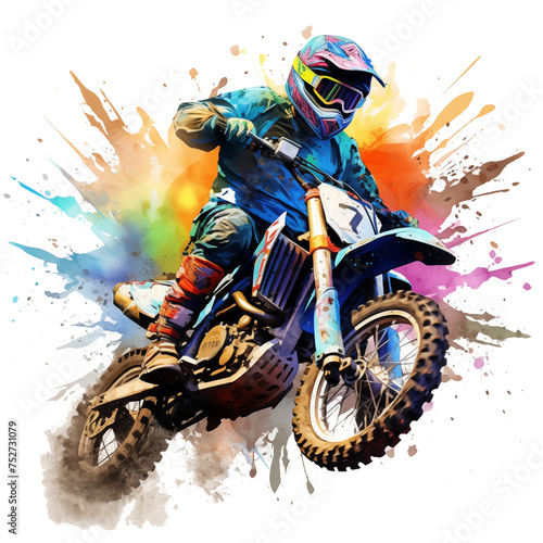 pastel watercolor pictures motocross motorcycle