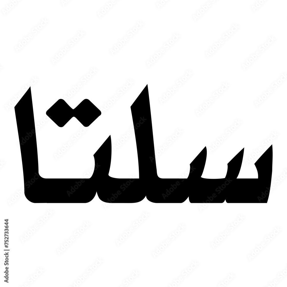 Salitaa Muslim Girls Name Naskh Font Arabic Calligraphy Salitaa Muslim Girls Name Naskh Font Arabic Calligraphy