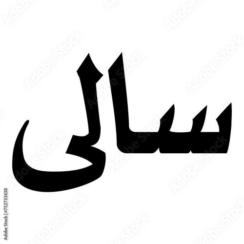 Sali Muslim Girls Name Naskh Font Arabic Calligraphy