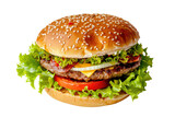 Burger Feast Isolated On Transparent Background
