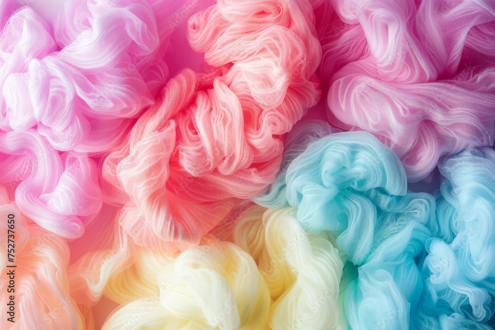 Fototapeta premium close up of colorful cotton candy candy floss