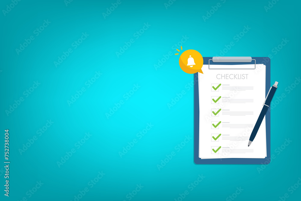 Checklist. Check list document, paper check list and to do list with ...