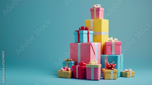 gift boxes with ribbons