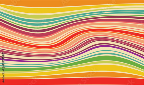 vector hand drawn colours, abstract wavy pattern design