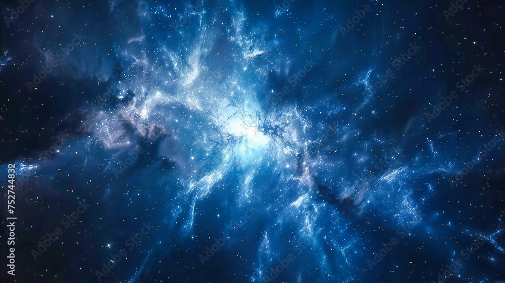 Majestic Nebula and Galaxy in Space, Universe Exploration, Astronomy and Cosmic Beauty Background Majestic Nebula and Galaxy in Space, Universe Exploration, Astronomy and Cosmic Beauty Background