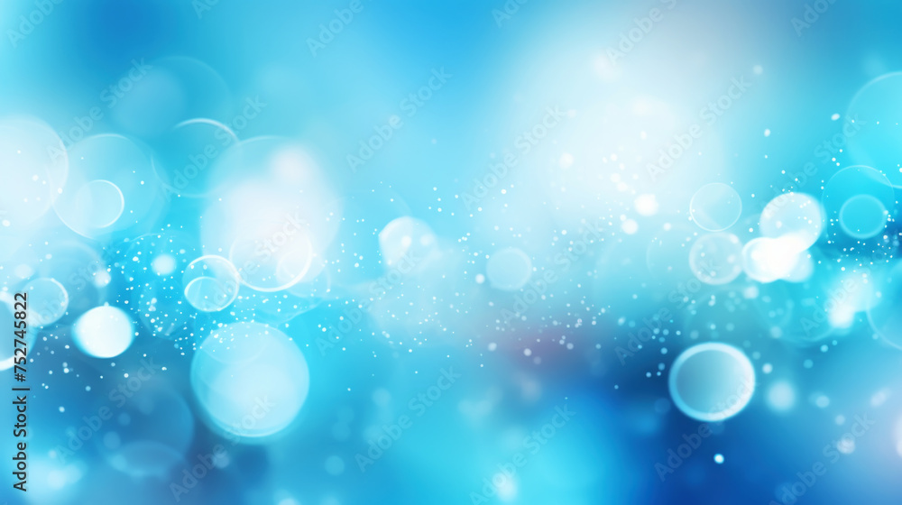 Abstract light blue background image with soft bokeh. Generative AI