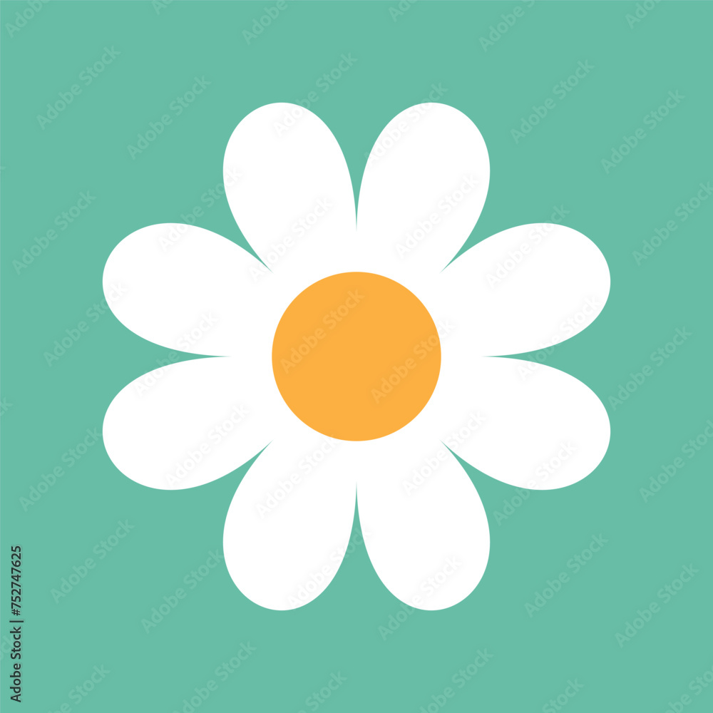 Set of daisy flowers icons isolated on background vector illustration. Set of daisy flowers icons isolated on background vector illustration.