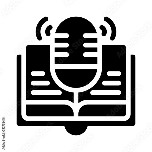 audio book glyph icon