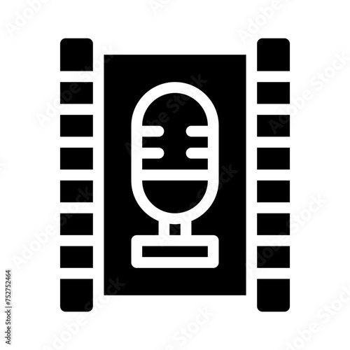 cinematographic glyph icon