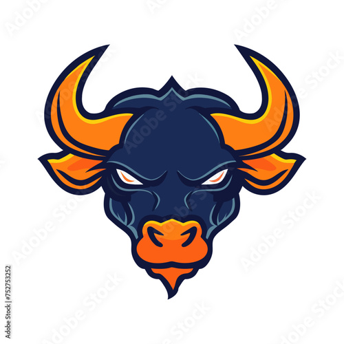 Bull Head Mascot Vector for Esports Team Logo
