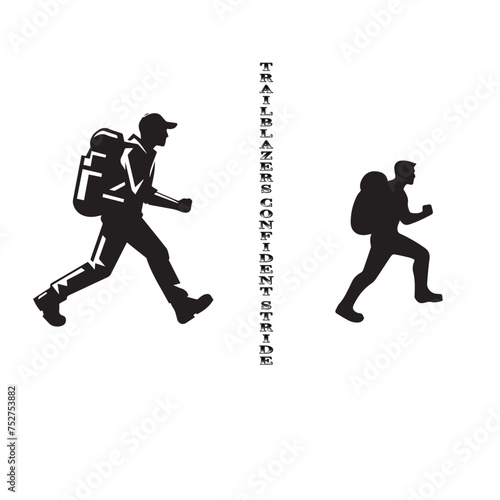 Trailblazer's confident stride silhouette