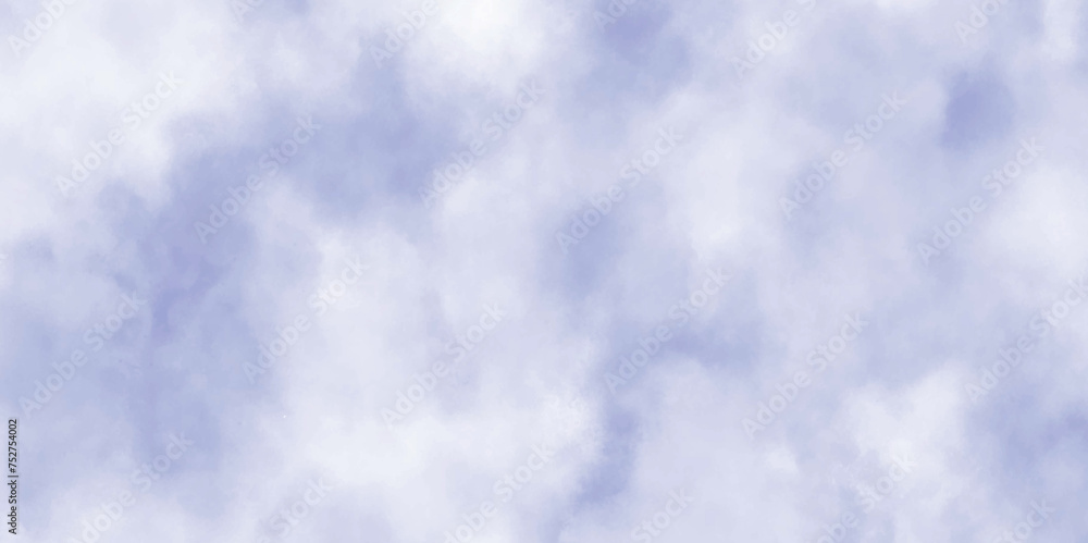 Blue sky with white cloud and cloudy stains, grunge light ocean blue shades watercolor background clouds texture backdrop, blue watercolor cloudy sky concept watercolor texture background.