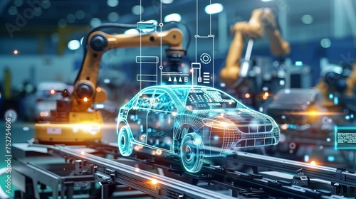 Wallpaper Mural Advancements in Artificial Intelligence and Machine Learning are transforming to automotive robot hand car assembly plant, car manufacturing process Torontodigital.ca