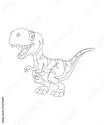dinosaur coloring page for kids and adults photo