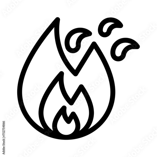 fire extinguisher line icon