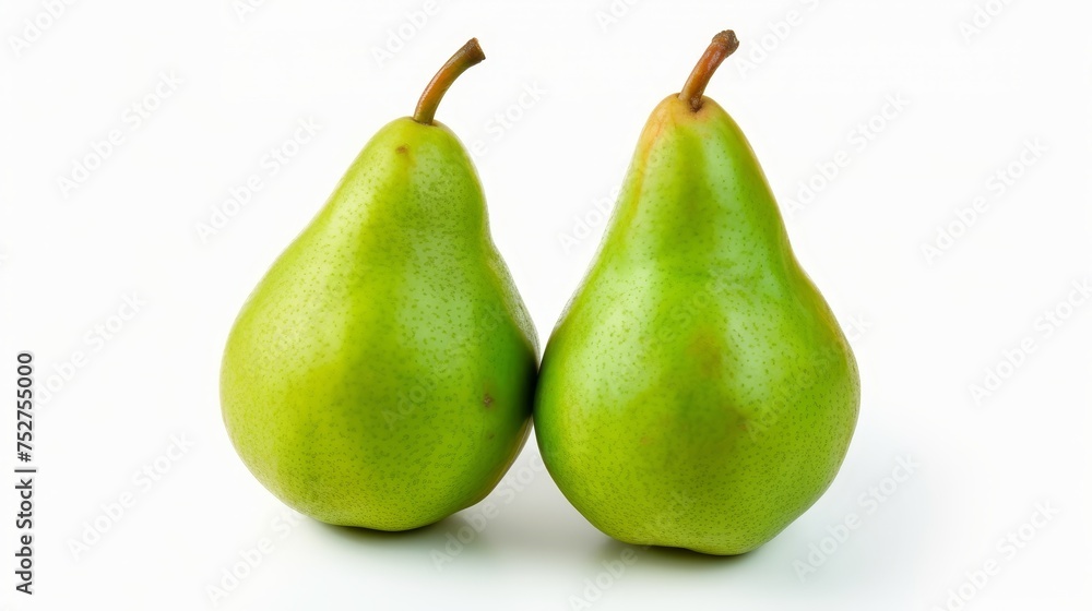 Green pear conference on white background Green pear conference on white background