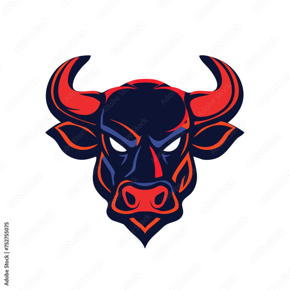 Bull Head Mascot Vector for Esports Team Logo Bull Head Mascot Vector for Esports Team Logo