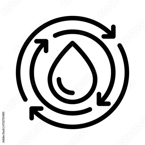 water drop line icon