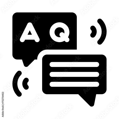 qa glyph icon