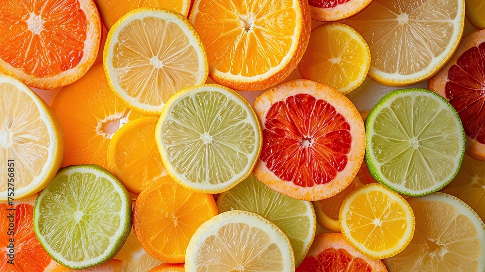 Citrus fruit slices. Tangerines, orange, allergy, lemon, tangerine, grapefruit, lemonade, vitamin C, juice, sour, aroma, tropics. Generated by AI Citrus fruit slices. Tangerines, orange, allergy, lemon, tangerine, grapefruit, lemonade, vitamin C, juice, sour, aroma, tropics. Generated by AI