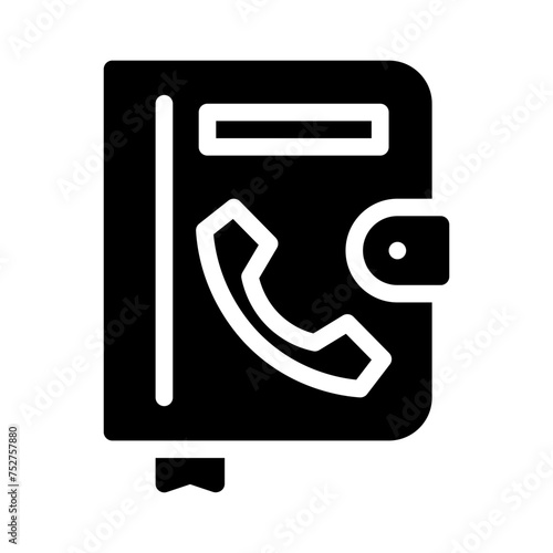 telephone book glyph icon