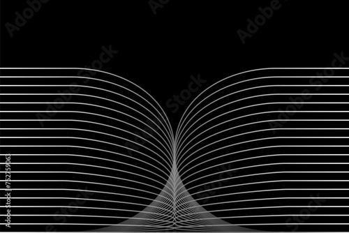 Minimal abstract line futuristic tech background. Vector digital art banner design