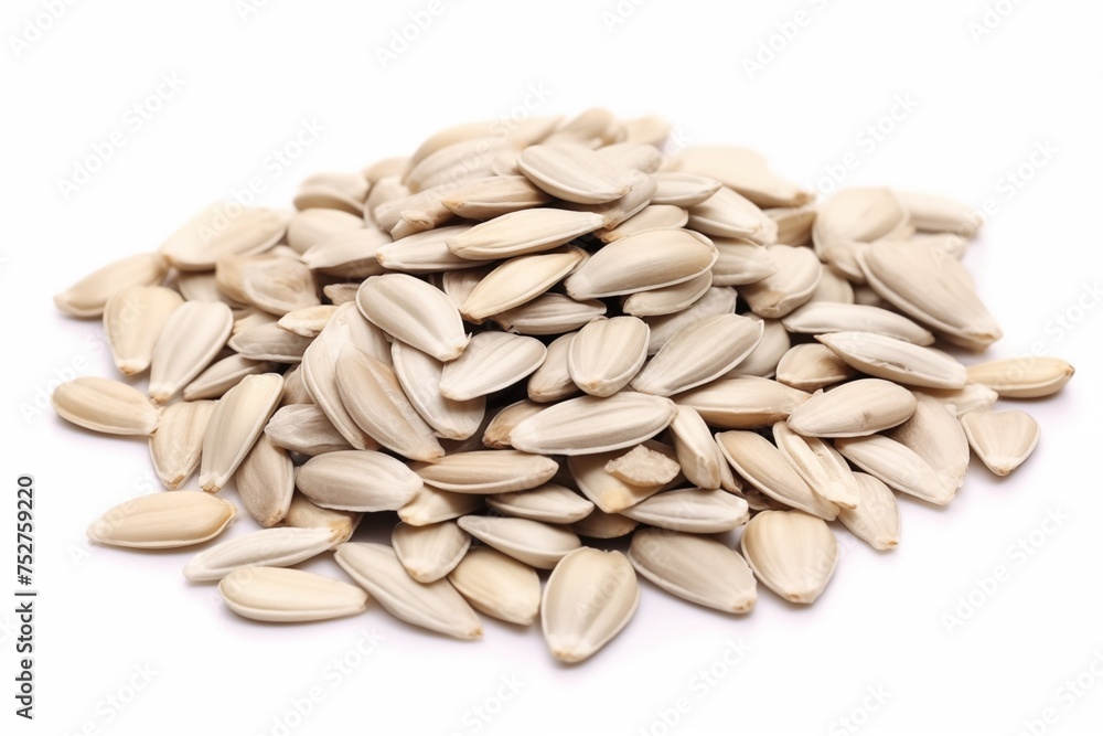 A pile of shelled sunflower seeds A pile of shelled sunflower seeds