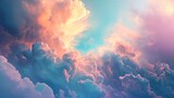 Clouds background. Rain, cold, night, damp, skies, grey, thunderstorm, sky, clouds, sun, thunder, hail, lightning, bad weather, downpour, cloudy, weather forecast. Generated by AI