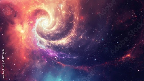 Space background with galaxy. Celestial, stars, universe, cosmic, astronomy, stellar, galactic, interstellar, nebula, deep space, cosmic beauty. Generated by AI