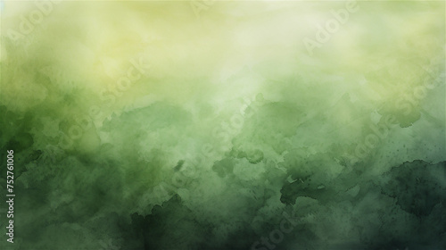 Forest Mist: Muted Green Watercolor Wash Evoking a Foggy Landscape 