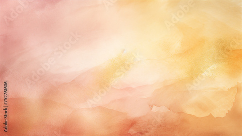 Sunrise Warmth: Soft Peach and Gold Watercolor Gradient 