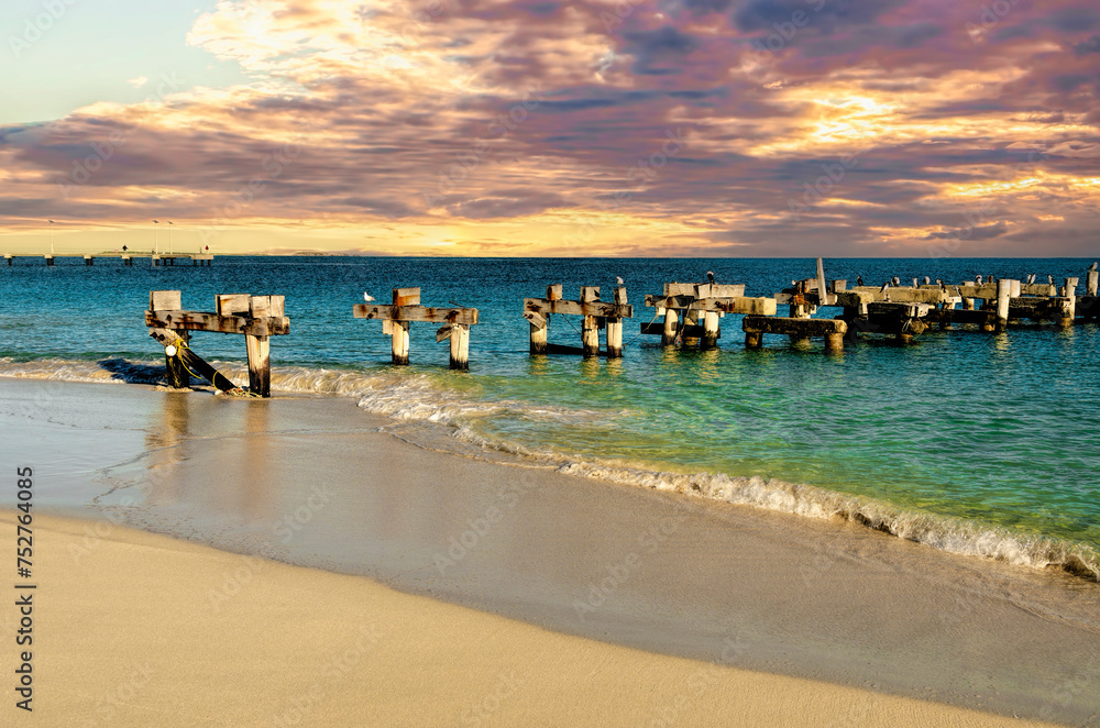 Heritage Memorial Site,The original Jurien Jetty was built c1885 for Walter Padbury to ship out wool, kangaroo, cattle and horse hides. It was of timber pile and plank construction ...